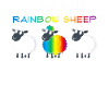 CSD Schaf Regenbogenfarben