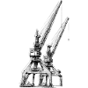 Port cranes drawn