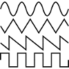 Analog waveform white