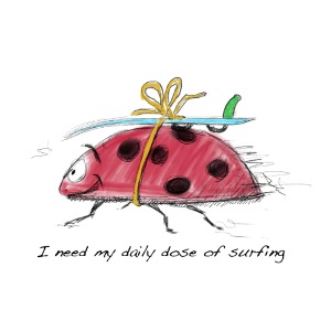 A crawling animal wants to surf