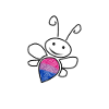 Bisexual Bee Bine Design Black