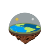 Globo di modello di mappa della terra piatta della società della terra piatta
