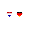 Netherlands Holland Germany Heartbeat Flag