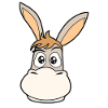 Cartoon comic donkey animals