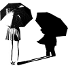Umbrella girl street art