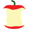 Bitten apple Bitten fruit
