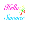 Hello Summer Palm Trees Neon