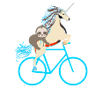 einhorn rad faultier