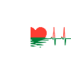 Madagaskar Flagge Herzschlag Puls Sinuskurve EKG