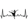Dancer with EKG heartbeat