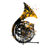French horn music art