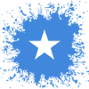 Somalia Flag Splashes of Paint