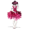 Flower woman in pink