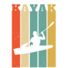 Kayak Kayaking Kayaker Retro Style