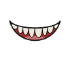 laugh mouth with teeth