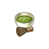 Matcha ceremony, green tea, powder