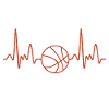 Basketball heartbeat - basketballer heart