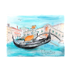 Renard à Venise comme gondolier