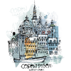 Copenhagen Denmark illustration