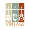 Retro guitar musician