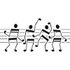Music notes dance