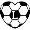 Soccer heart voetbal hart letter L voetbal