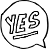 Speech bubble yes yes