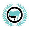 Antifa logo turquoise