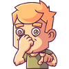 Provocative boy, smelly provocation