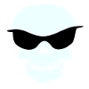Skull with sunglasses
