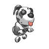 Niedliche springende Dalmation