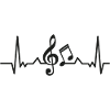 Music heartbeat EKG