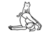 Yoga meditation woman cat