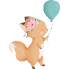 Baby fox balloon