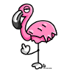 Flamingo zeigt Stinkefinger