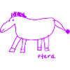 Pferd Lila Kind Zeichnung