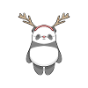 Panda de Noël