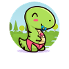 BABY dinosaur TREX pacifier rattle
