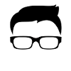 Mann Kopf Brille Superhirn Geschenkidee