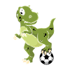 Dino Football Footballer Dinosaur