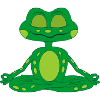 zen meditation frog