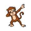 Lustiges Dabbing Affe Geschenk