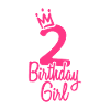 Second birthday birthday girl