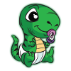 BABY dinosaur TREX pacifier rattle