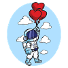 ASTRONAUT HEART BALLOON