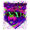 Pop Star Neon Cats Illustration