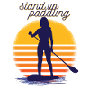 Stand Up Paddling Girl SUP