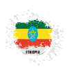 Ethiopia flag with blob