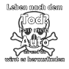 Auto lustiger Spruch Totenkopf