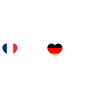 France Germany heartbeat flag heart